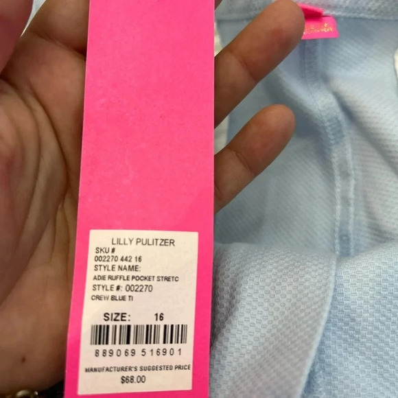 ! Lilly Pulitzer Addie ruffle cotton stretch NWT size 16 - Picture 3 of 4